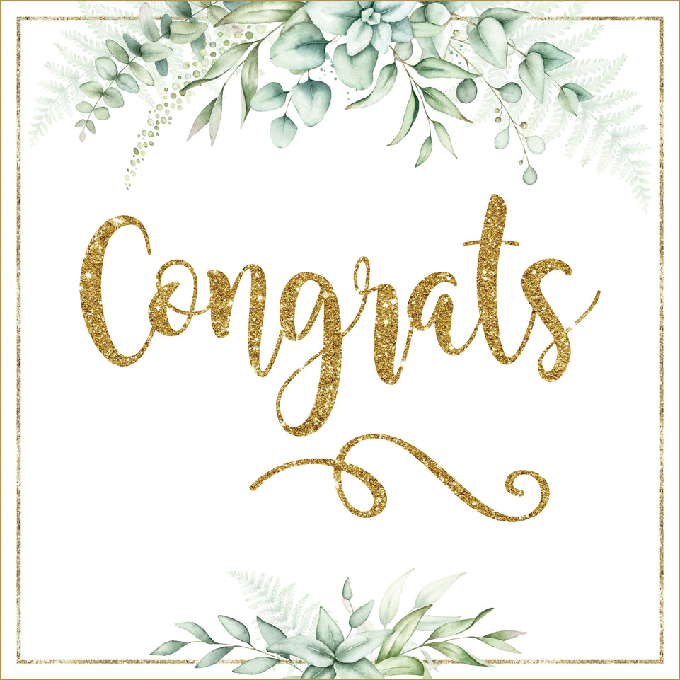 Congrats rustic greeting card