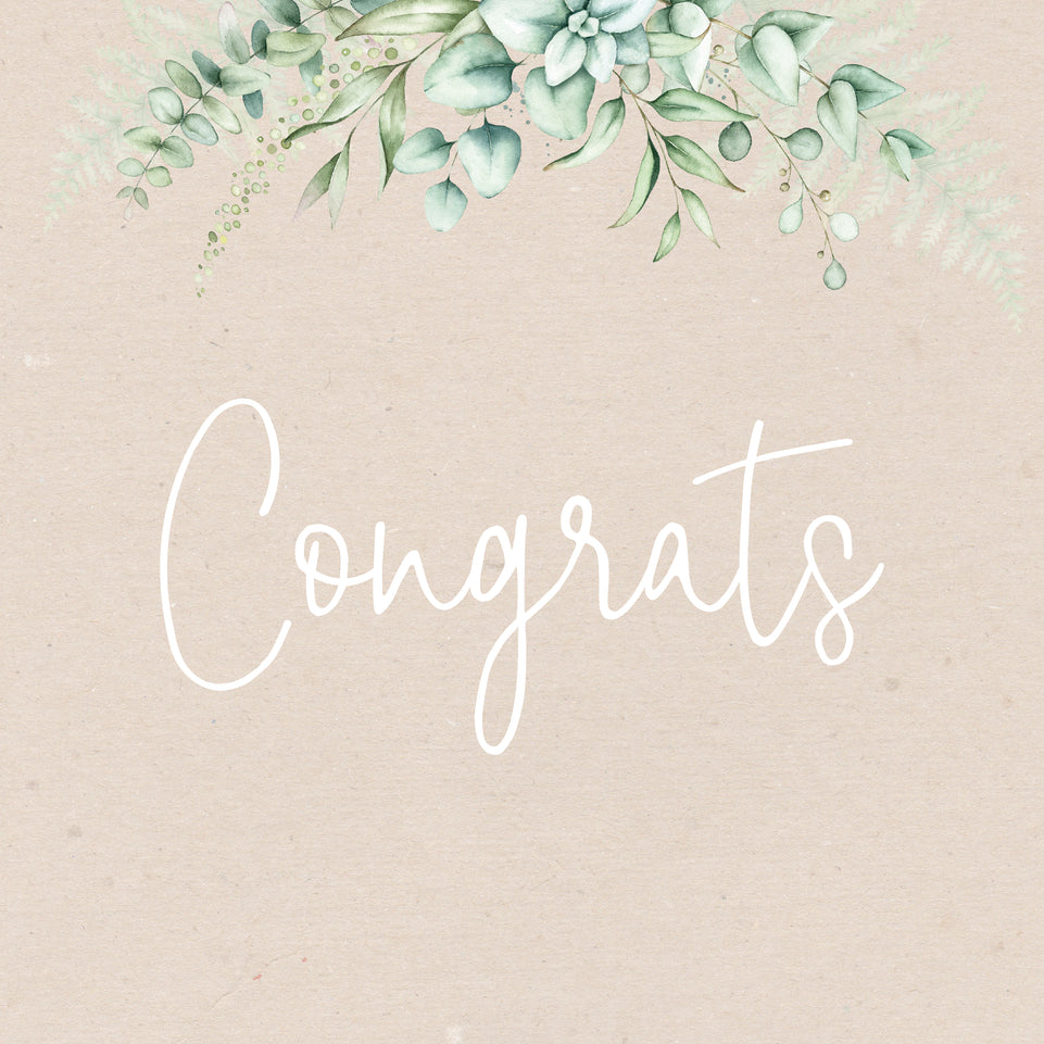 Congrats rustic soft greeting card