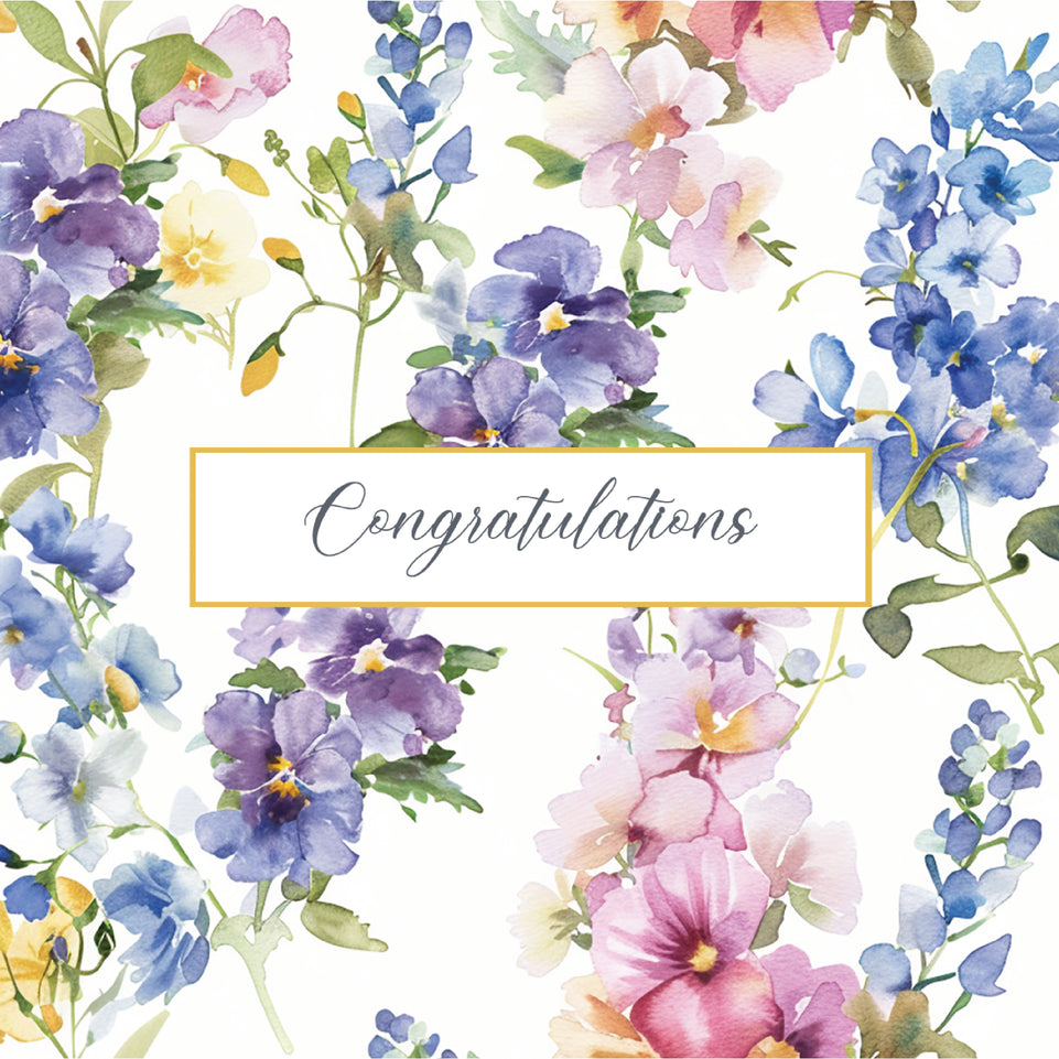 Congratulations floral greeting card