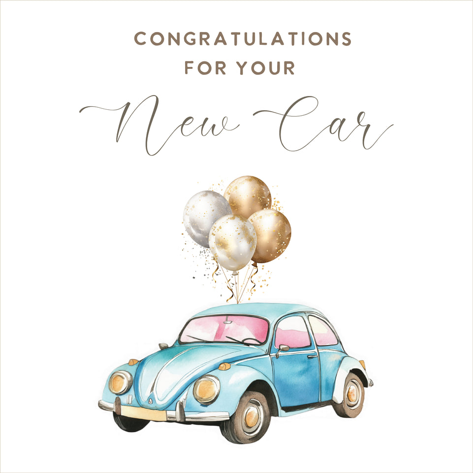 Congratulations for your new car greeting card