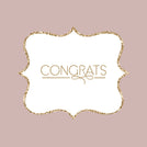 Congratulations glitter frame classic greeting card