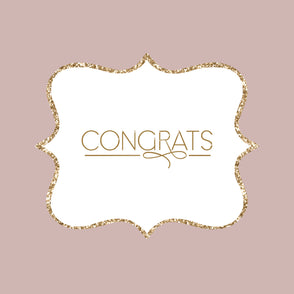 Congratulations glitter frame classic...