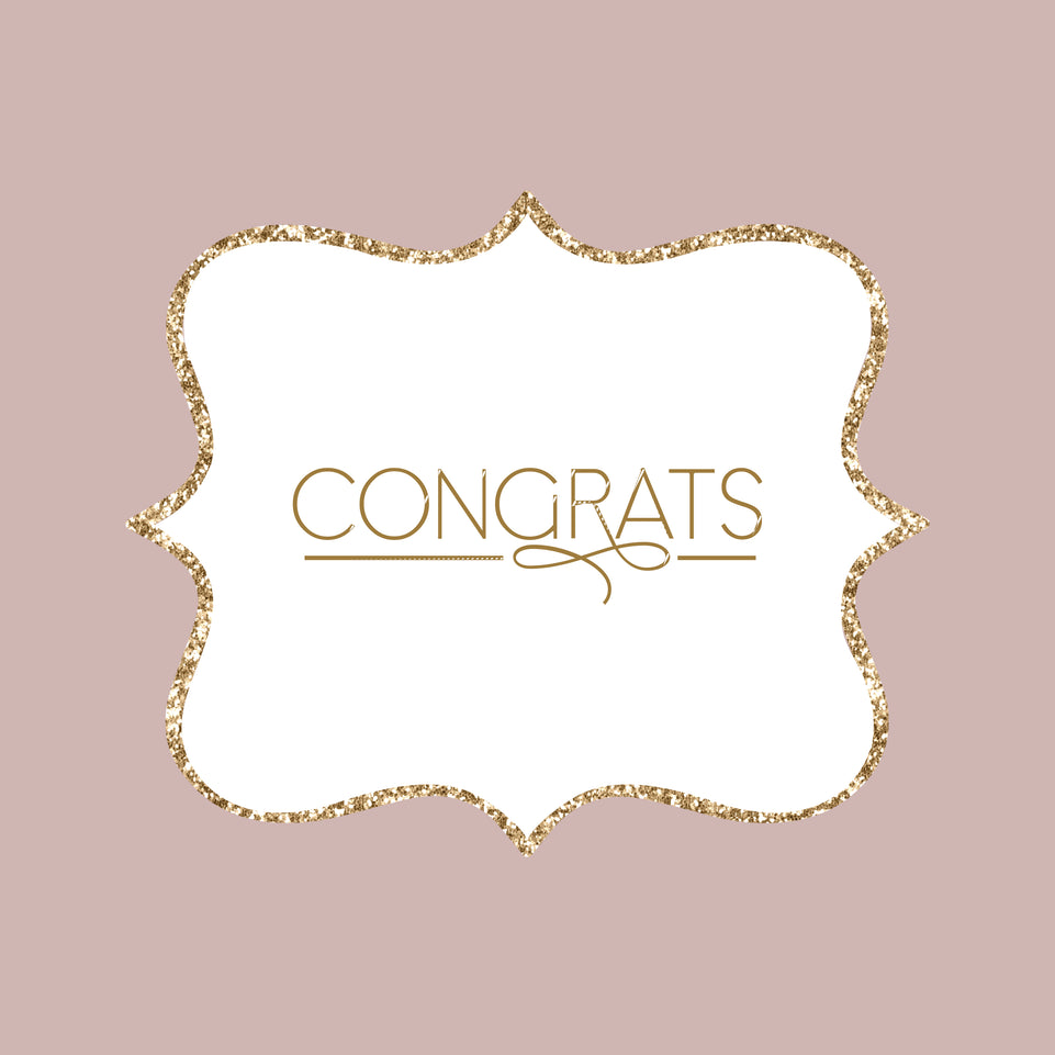 Congratulations glitter frame classic greeting card