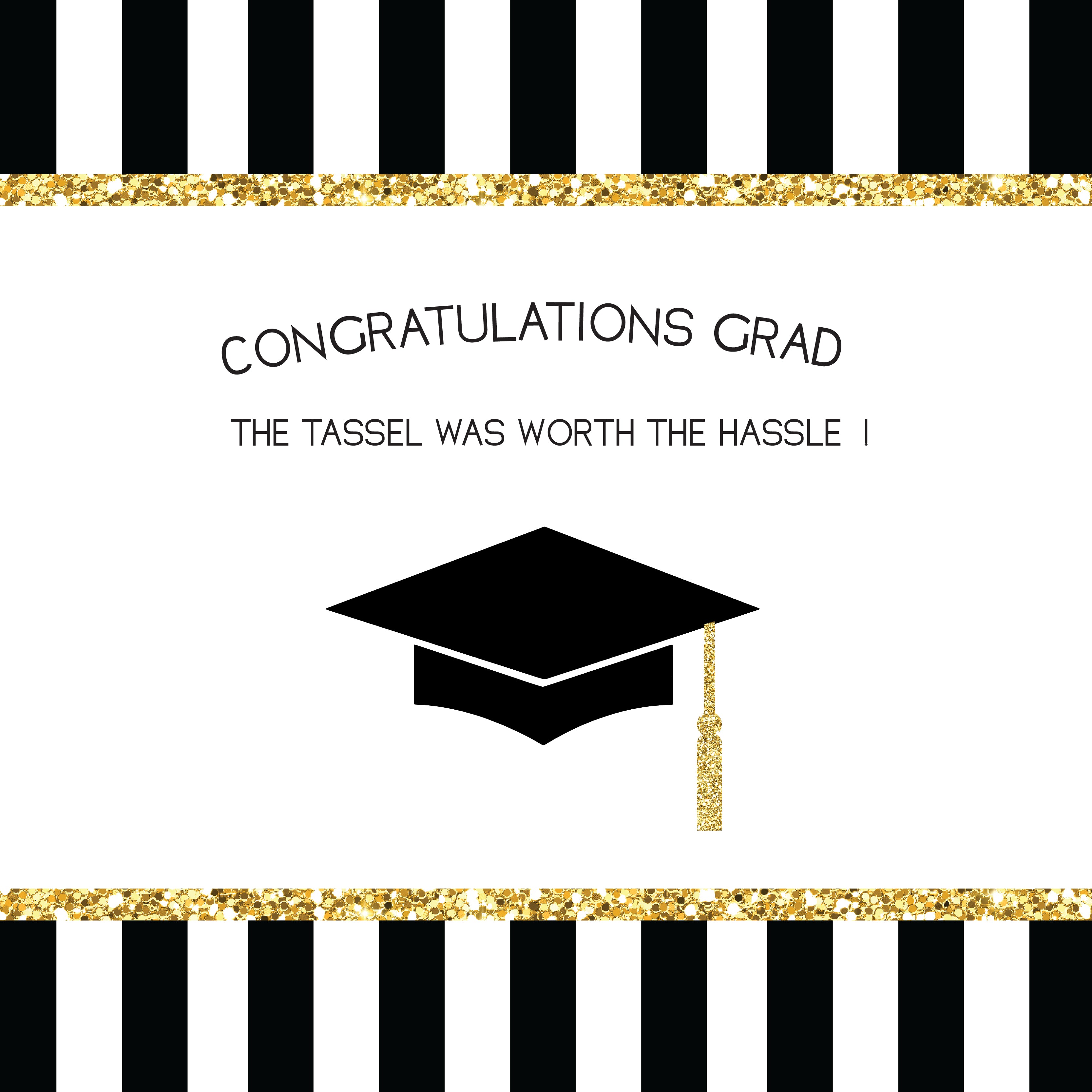 Congratulations grad the tassel was worth the hassle greeting card
