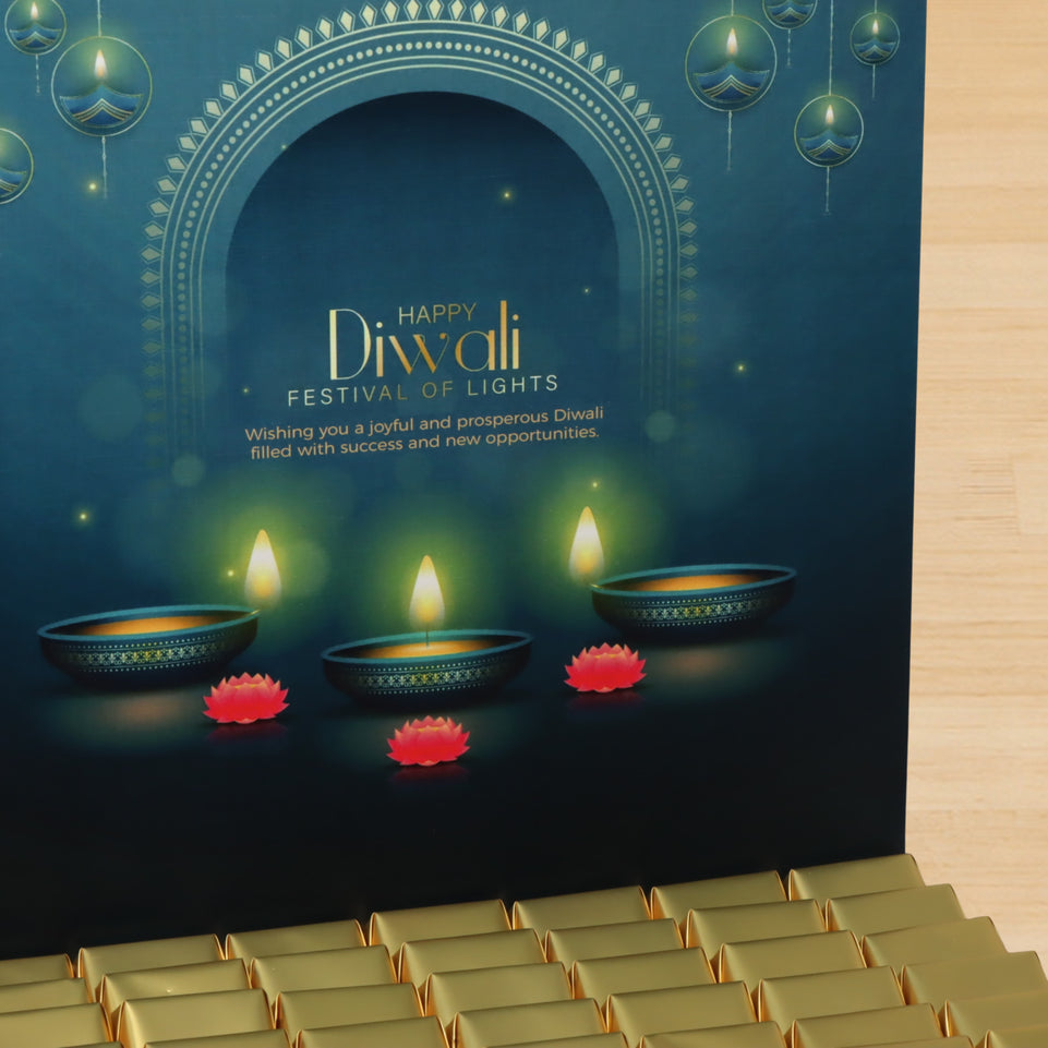 Happy diwali designed premium chocolate large hamper