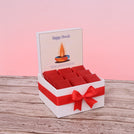 Happy diwali candle orange designed premium chocolate small hamper