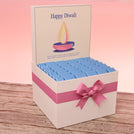 Happy Diwali candle pink designed premium chocolate large hamper