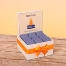 Happy diwali candle blue designed premium chocolate small hamper