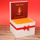 Happy diwali candle red designed premium chocolate large hamper