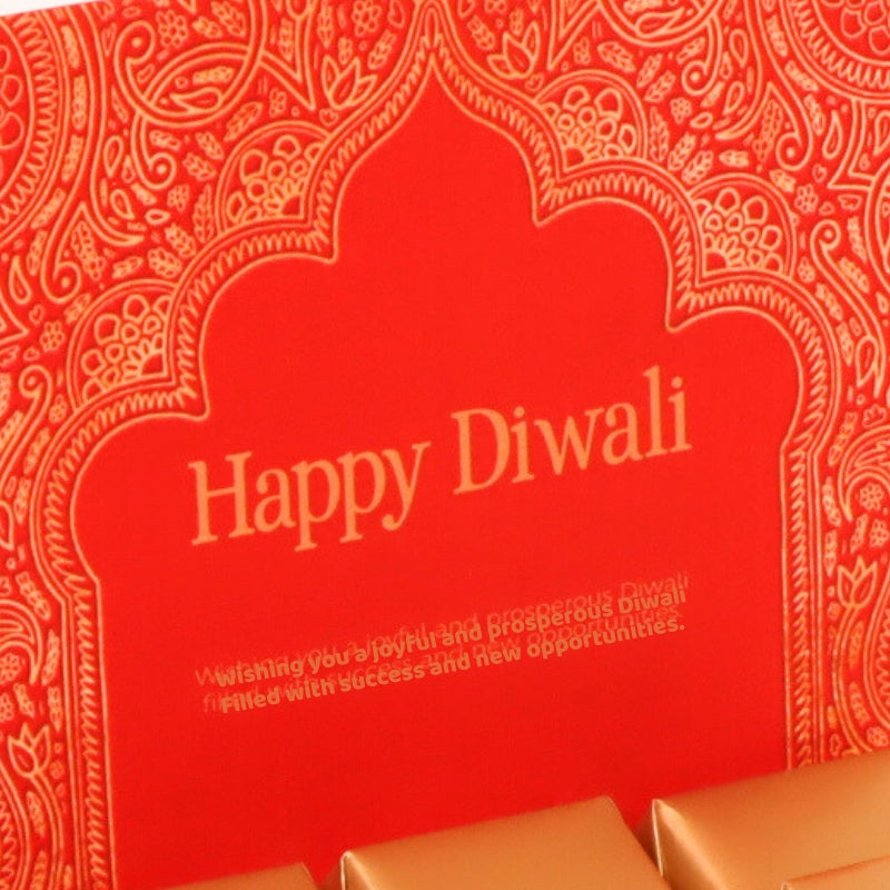 Happy diwali festive designed premium chocolate medium hamper