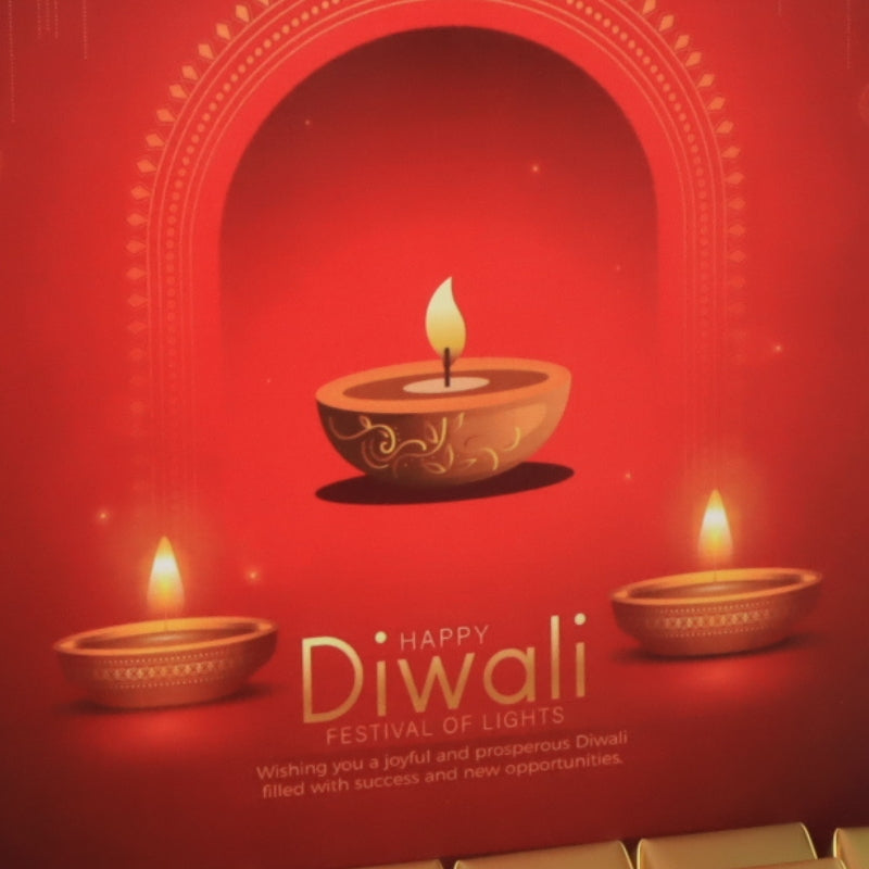 Happy Diwali candle lights designed premium chocolate medium hamper