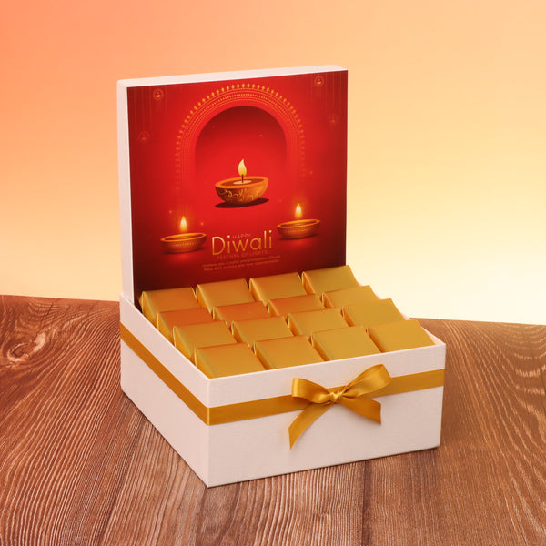 Happy Diwali candle lights designed premium chocolate medium hamper