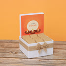 Happy diwali golden candle designed premium chocolate small hamper