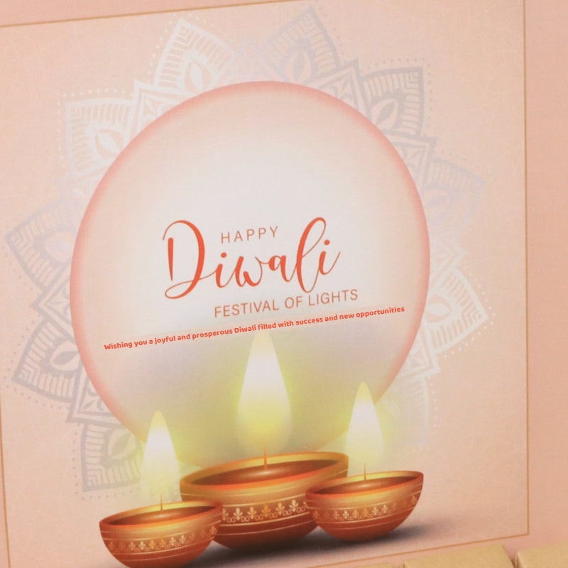 Festive of lights diwali designed premium chocolate medium hamper