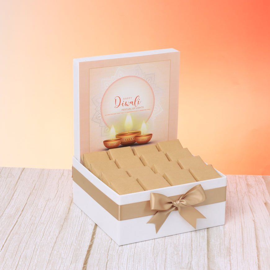 Festive of lights diwali designed premium chocolate medium hamper