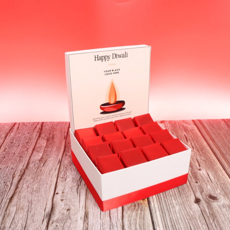 Corporate customized candle red designed premium chocolate medium hamper