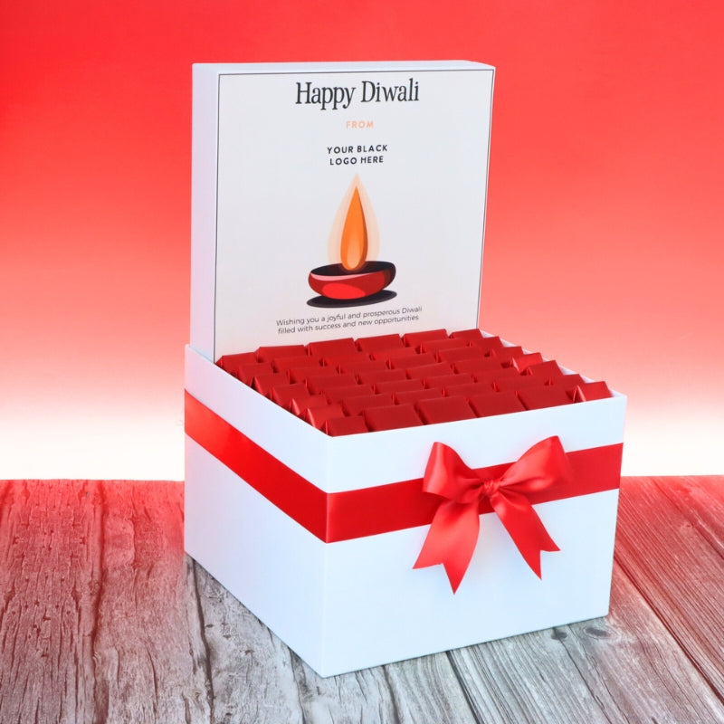 Corporate customized diwali red designed premium chocolate large hamper