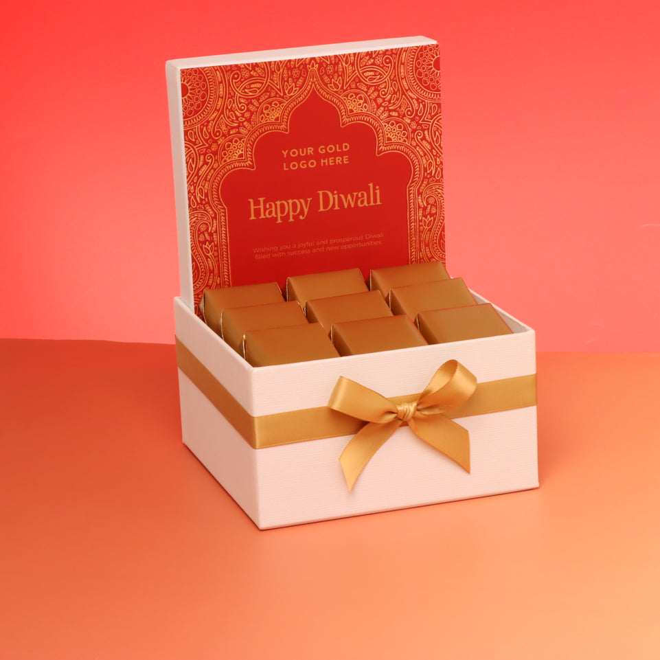 Corporate customized diwali festive designed premium chocolate small hamper