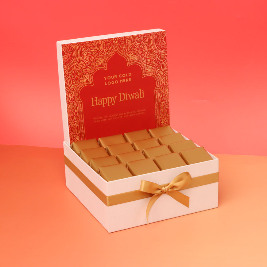 Corporate customized diwali festive designed premium chocolate medium hamper