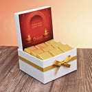 Corporate customized diwali candle frame designed premium chocolate small hamper