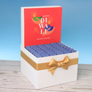 Corporate customized diwali holding hands red designed premium chocolate large hamper