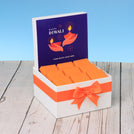 Corporate customized diwali holding hands blue designed premium chocolate small hamper