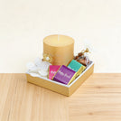 Decorated diwali candle & chocolate hamper