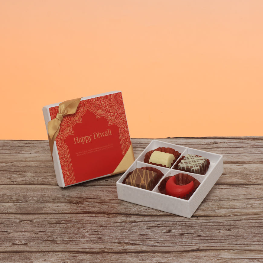 Set of 15 Happy diwali festive frame designed premium chocolate 4P hard box