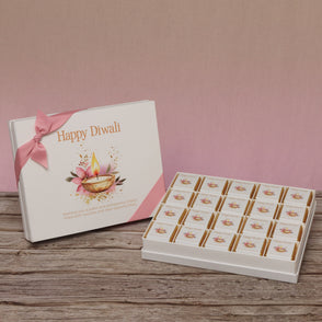 Happy diwali floral candle lights des...