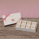 Set of 6 corporate customized floral candle lights designed premium chocolate 8p hard box