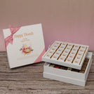 Corporate customized floral candle lights designed premium chocolate hard box