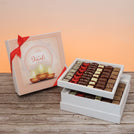 Corporate customized festival of lights diwali designed premium chocolate 2-layer hard box