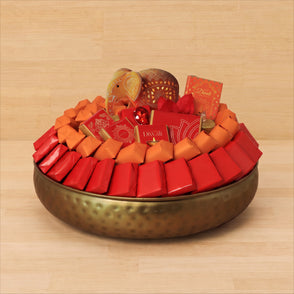 Happy Diwali Elephant designed with p...
