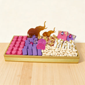 Acrylic elephant decorated medium lea...