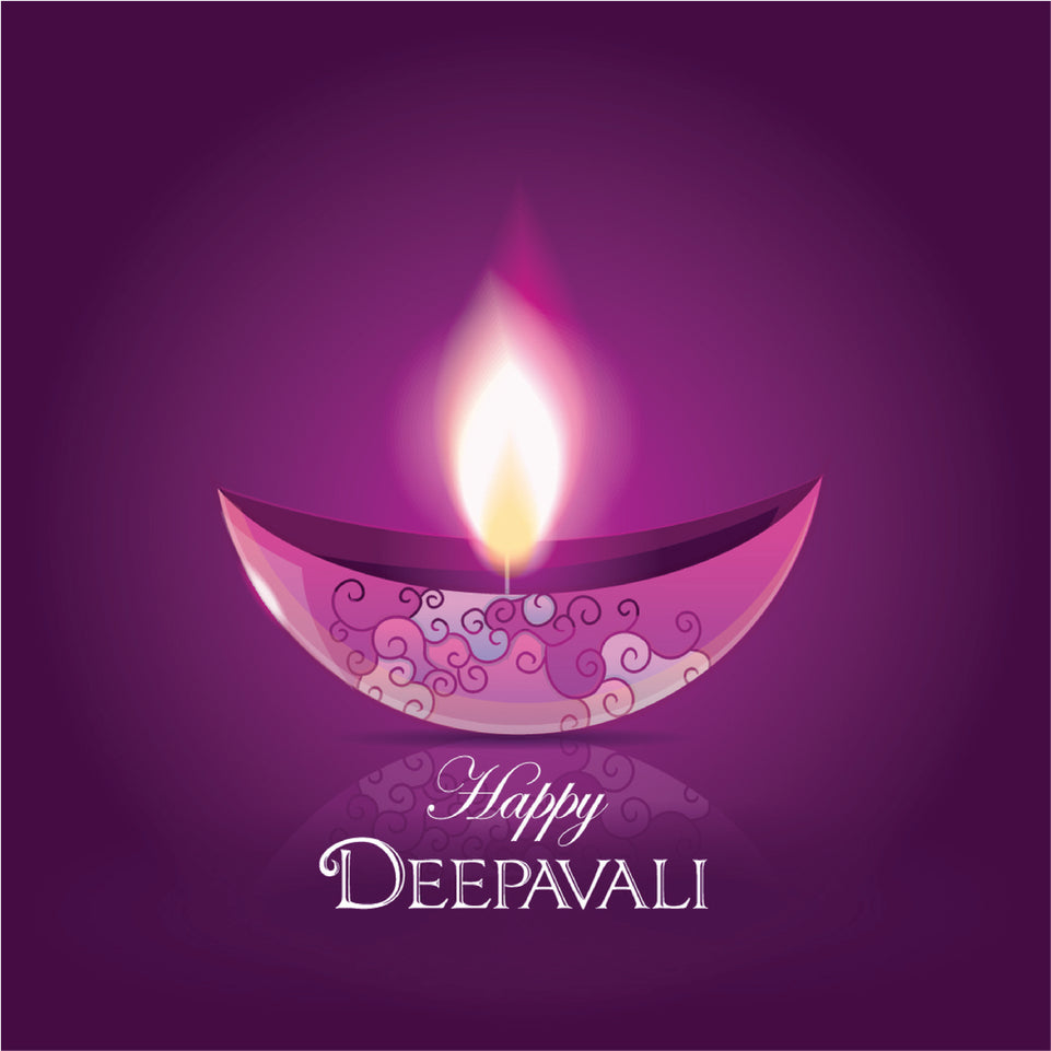 Deepavali candle greeting card