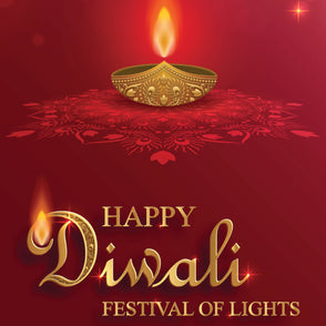 Diwali dia candle flame greeting card