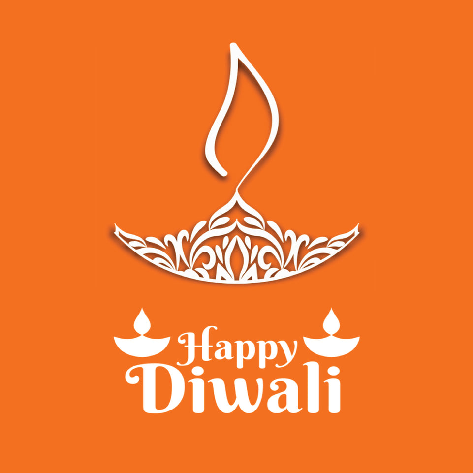 Diwali dia candle vector greeting card