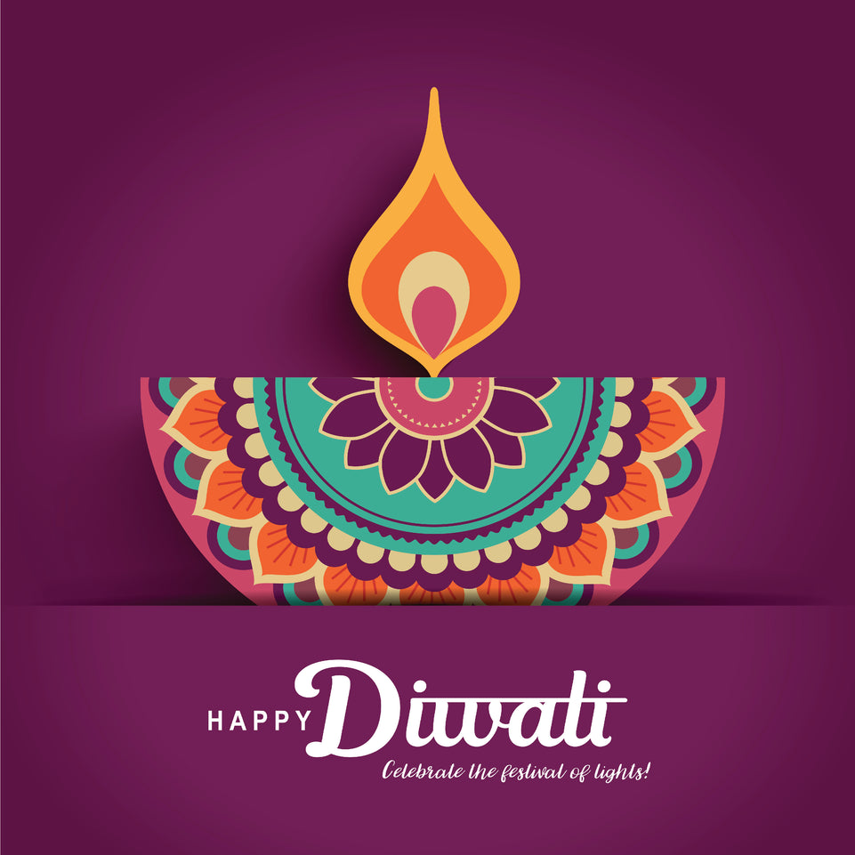 Diwali mandala pattern colorful greeting card