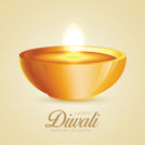 Diwali calm candle greeting card