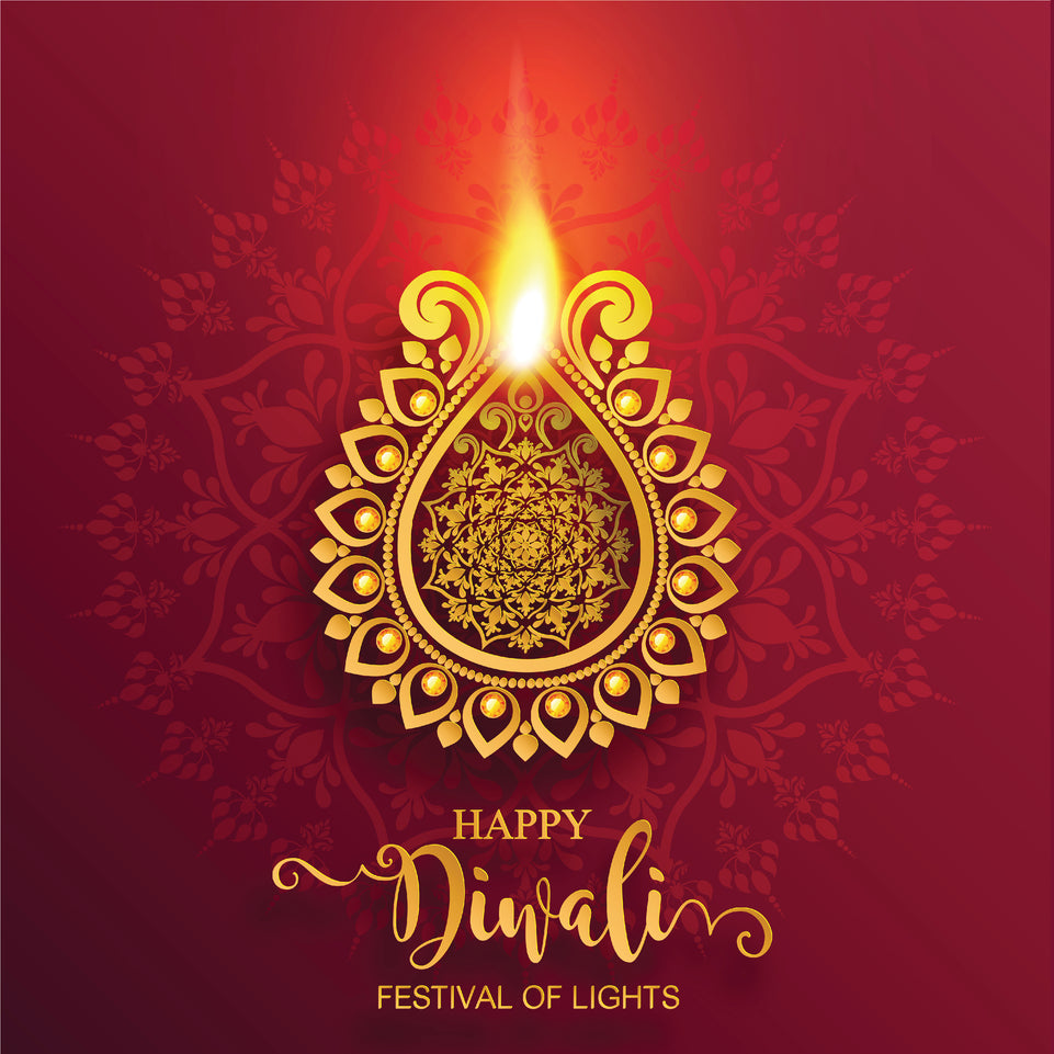 Diwali candle light greeting card