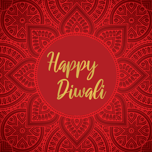 Diwali flower pattern greeting card