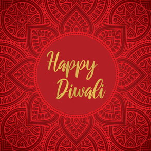 Diwali flower pattern greeting card