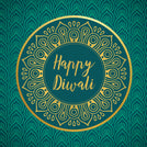 Diwali indian mandala pattern greeting card