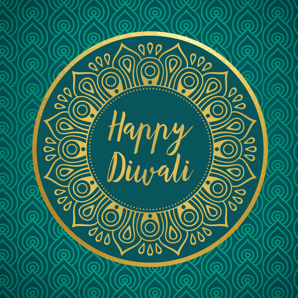 Diwali indian mandala pattern greeting card