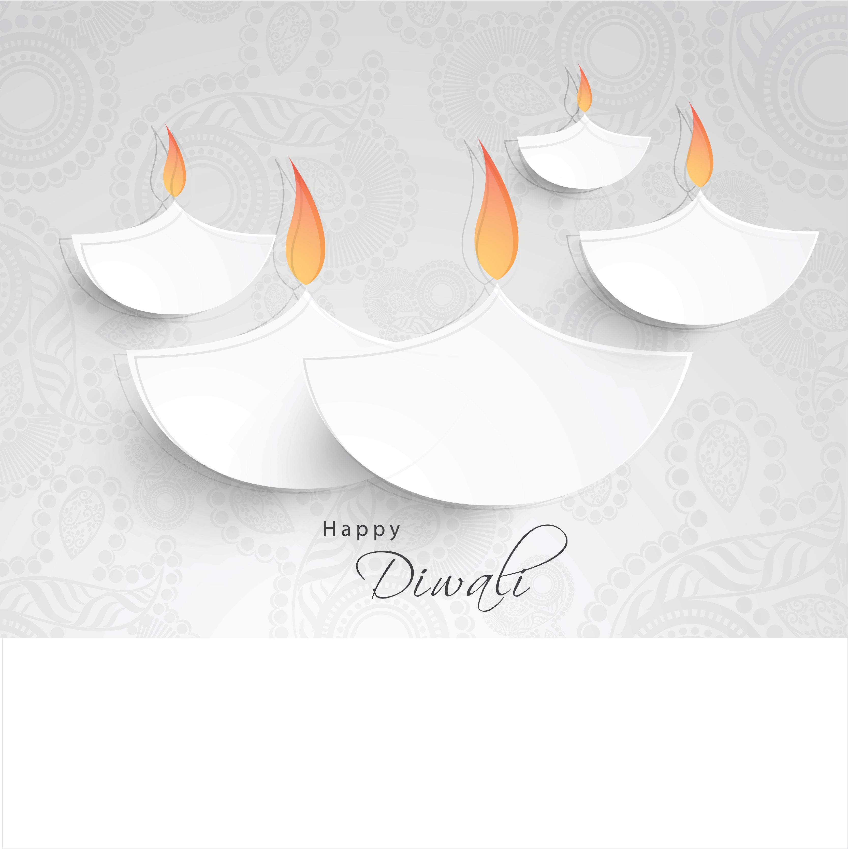 Diwali soft dia candles greeting card
