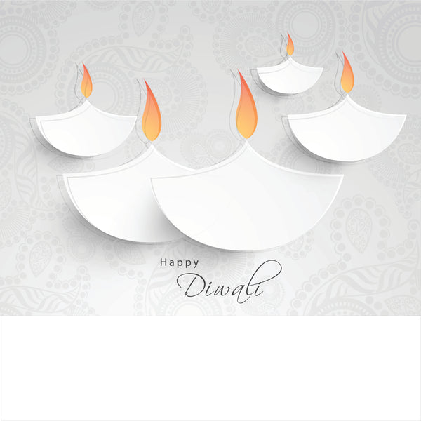 Diwali soft dia candles greeting card
