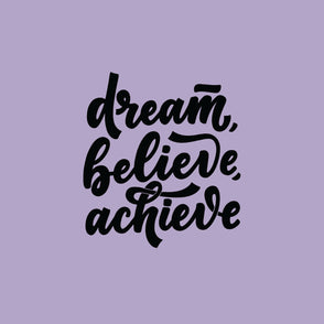 Dream believe achieve greeting card