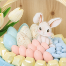 Happy Easter designed premium chocolate medium basket
