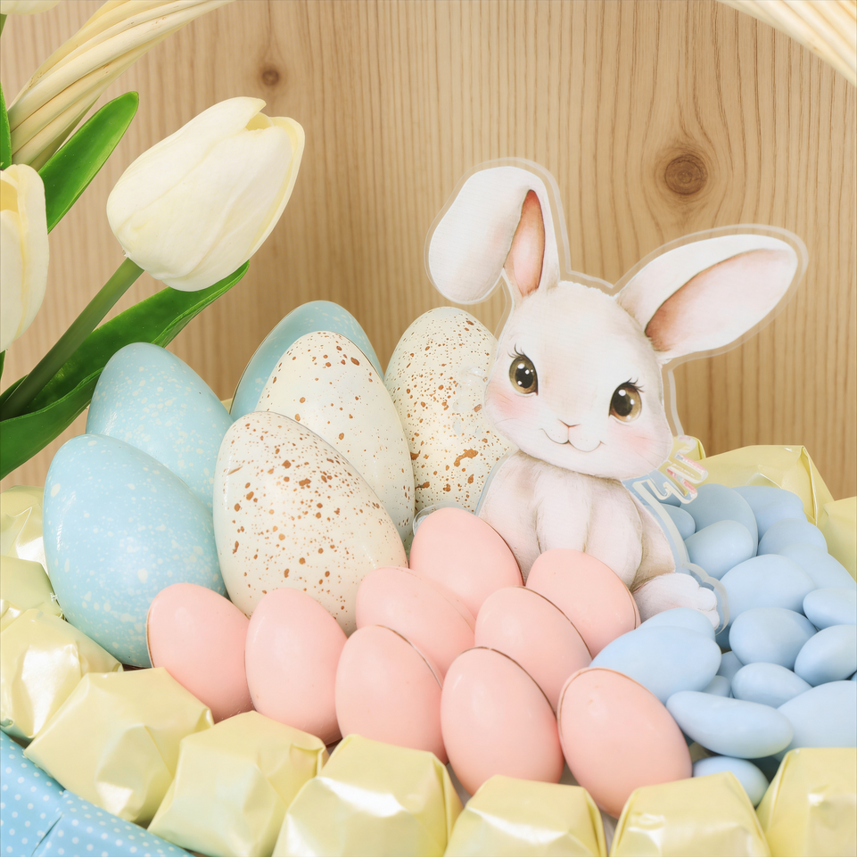 Happy Easter designed premium chocolate medium basket