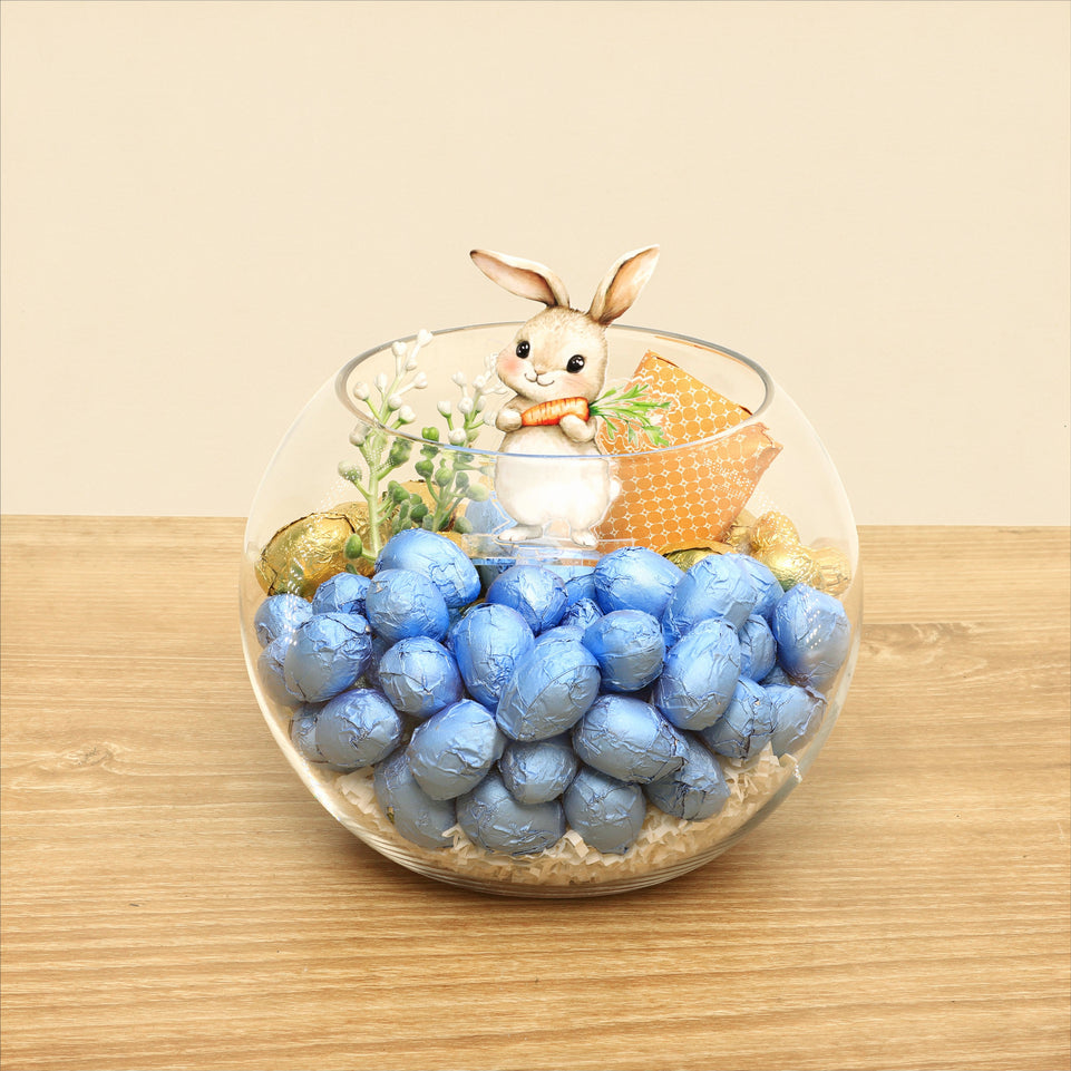 Happy Easter designed premium chocolate clear bowl